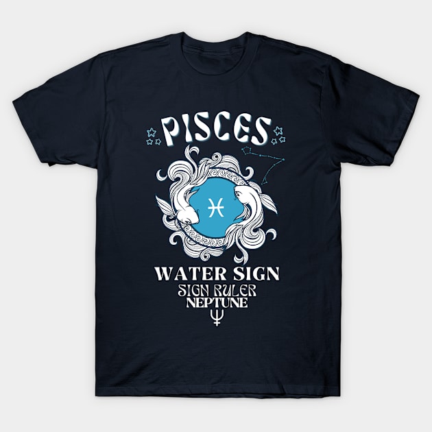 Pisces Artwork T-Shirt by Souls.Print